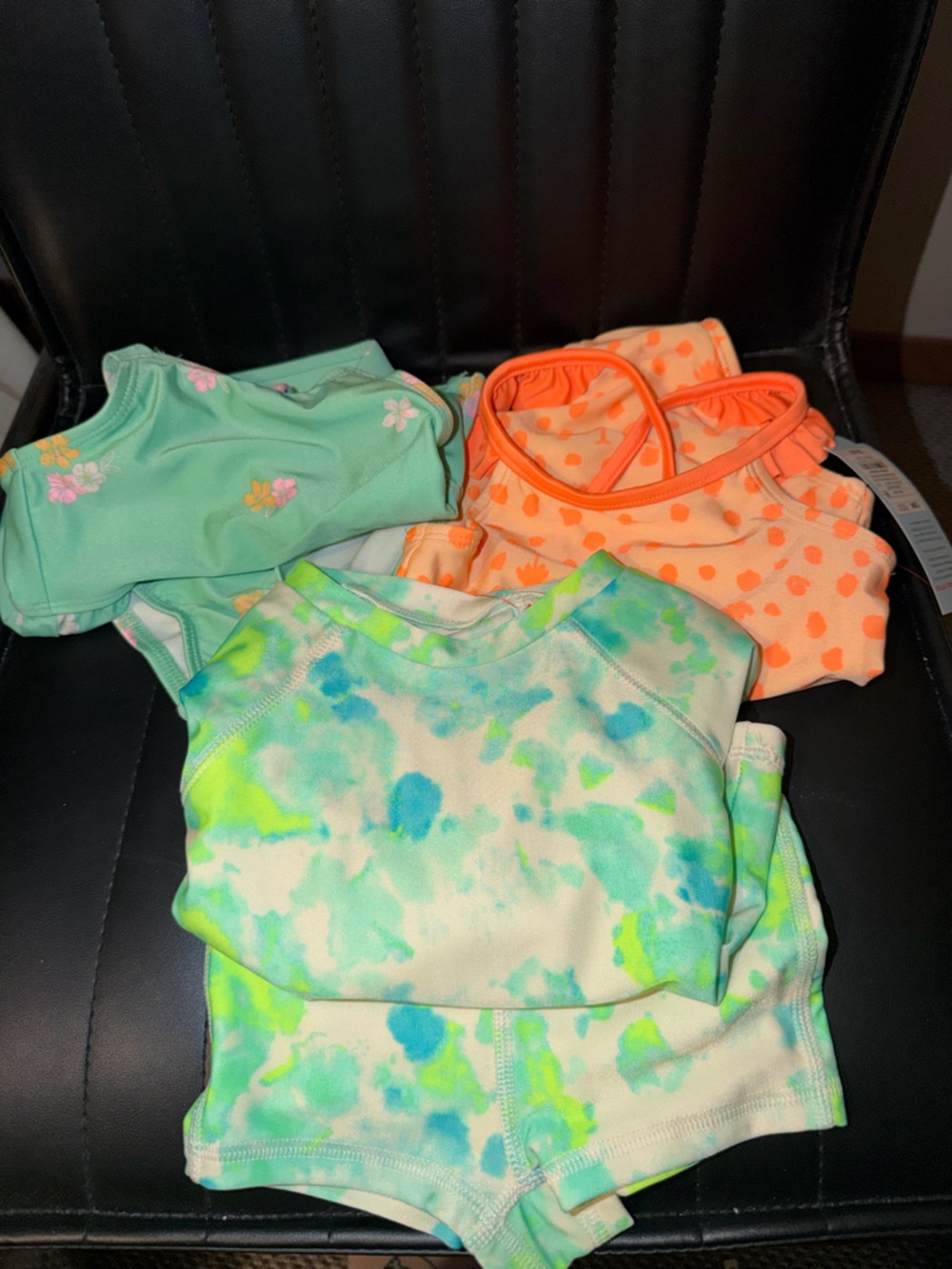 Cat & Jack Girls' Swim Set - Aqua Mint, Coral